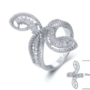 SJ26803, Ladies' Moissanite Ring, S925, Rhodium Plated, White, 5.97g
