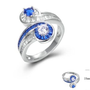 SJ44728, Ladies' Moissanite Ring, S925, Rhodium Plated, White, 4.28g