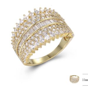 SJ40194, Ladies' Moissanite Ring, S925, Rhodium Plated, White, 5.04g