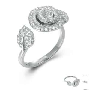 SJ44875, Ladies' Moissanite Ring, S925, Rhodium Plated, White, 5.2g