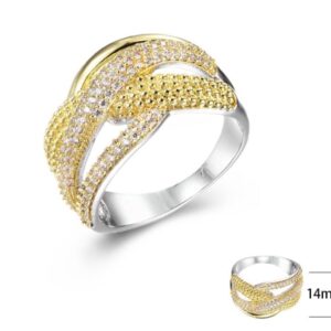 SJ40068, Ladies' Moissanite Ring, S925, Rhodium Plated, White, 4.54g