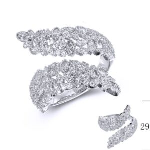 SJ36568, Ladies' Moissanite Ring, S925, Rhodium Plated, White, 4.64g