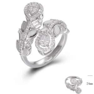 SJ44951, Ladies' Moissanite Ring, S925, Rhodium Plated, White, 5g