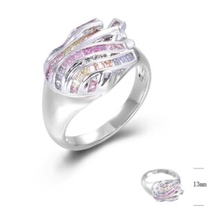 SJ46115, Ladies' Moissanite Ring, S925, Rhodium Plated, White, 5.02g