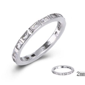 SJ41861, Ladies' Moissanite Ring, S925, Rhodium Plated, White, 1.57g