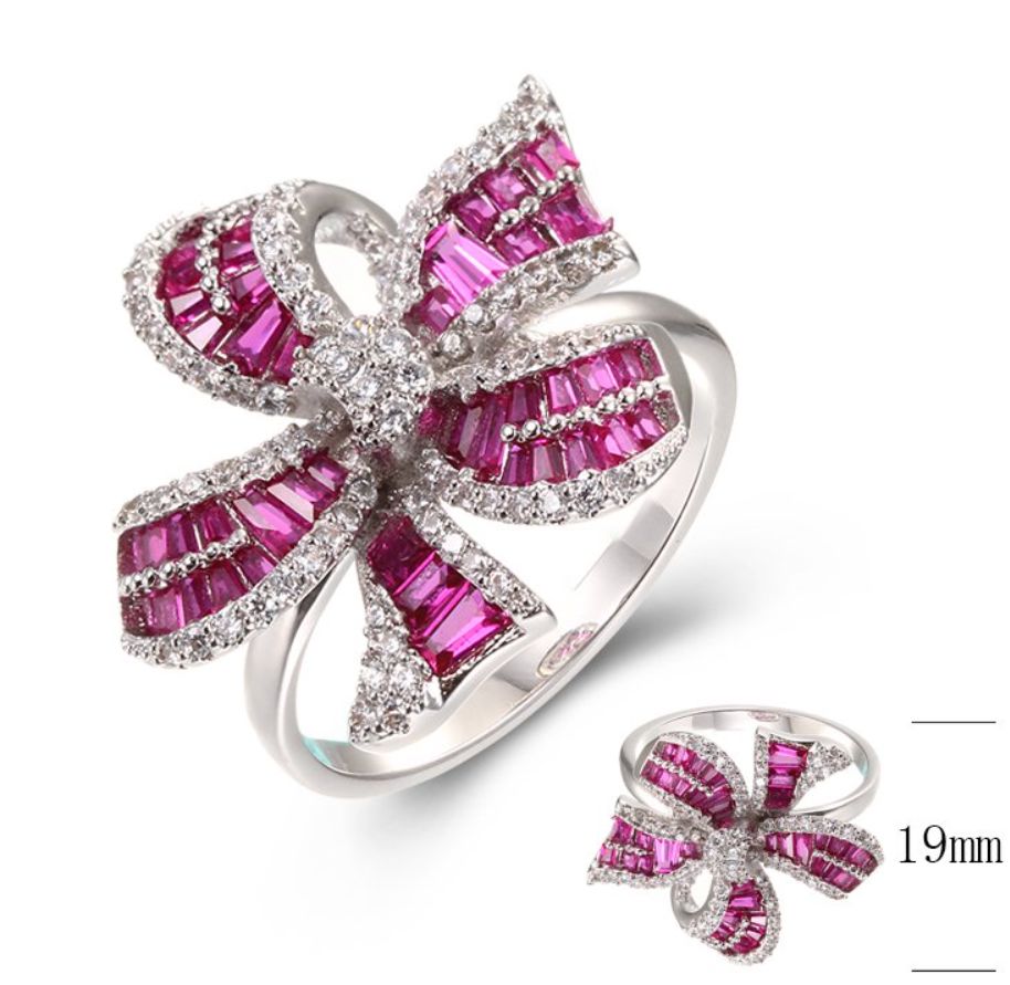 SJ37801, Ladies' Moissanite Ring, S925, Rhodium Plated, White, 4.88g