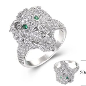 SJ38621, Ladies' Moissanite Ring, S925, Rhodium Plated, White, 5.2g
