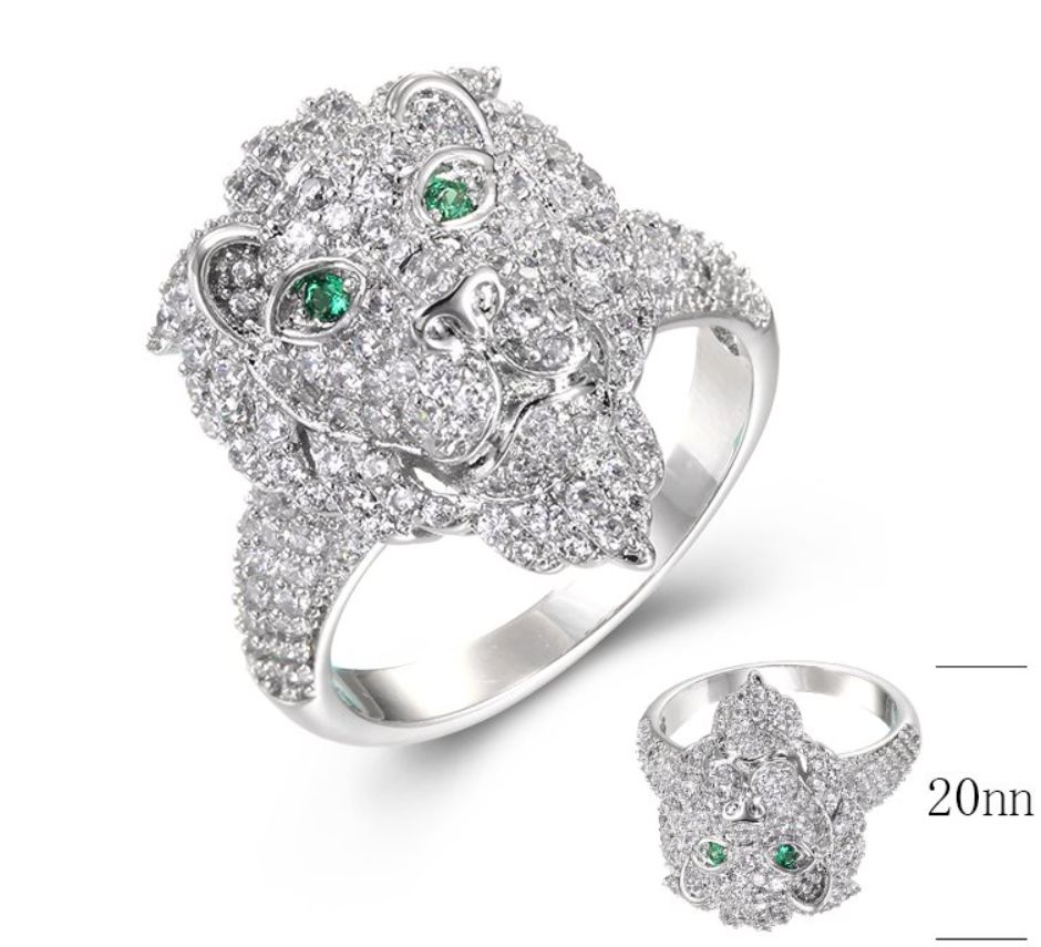 SJ38621, Ladies' Moissanite Ring, S925, Rhodium Plated, White, 5.2g