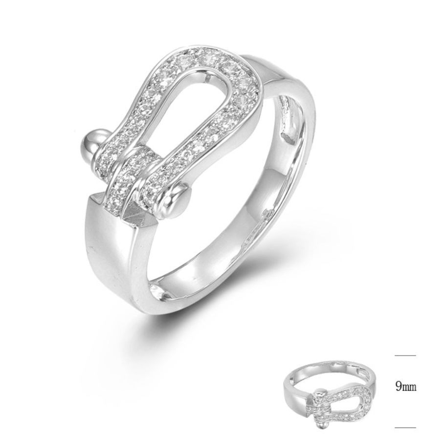 SJ45474, Ladies' Moissanite Ring, S925, Rhodium Plated, White, 3.27g