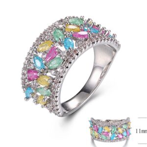 SJ31075, Ladies' Moissanite Ring, S925, Rhodium Plated, White, 4.88g