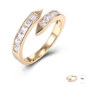 SJ43718, Ladies' Moissanite Ring, S925, Rhodium Plated, White, 2.82g