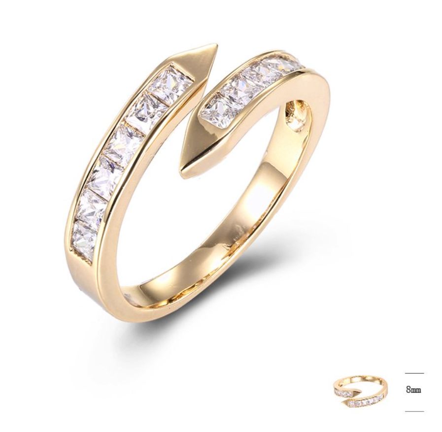 SJ43718, Ladies' Moissanite Ring, S925, Rhodium Plated, White, 2.82g