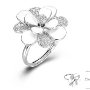 SJ45425, Ladies' Moissanite Ring, S925, Rhodium Plated, White, 5.06g