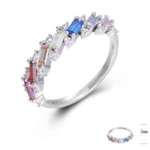 SJ45445, Ladies' Moissanite Ring, S925, Rhodium Plated, White, 2.17g