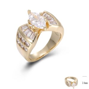 SJ46122, Ladies' Moissanite Ring, S925, Rhodium Plated, White, 8.39g