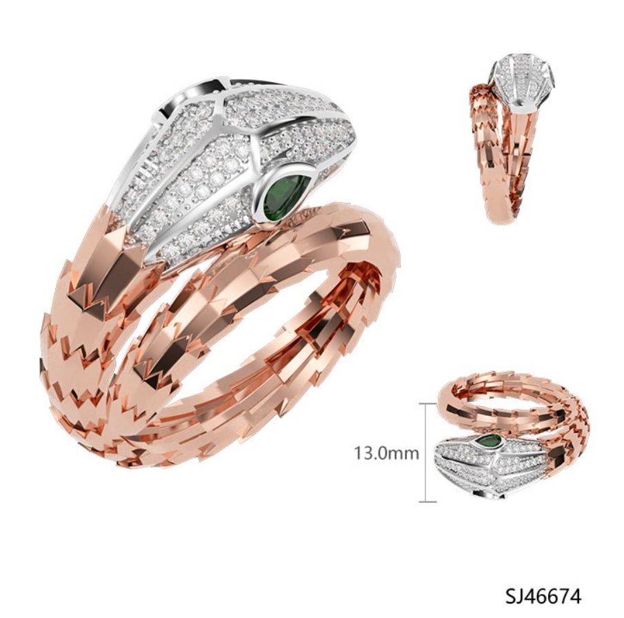 SJ46674, Ladies' Moissanite Ring, S925, Rhodium Plated, White, 4.39g