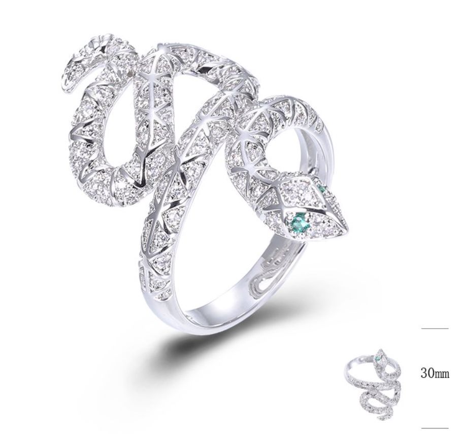 SJ47166, Ladies' Moissanite Ring, S925, Rhodium Plated, White, 4.47g