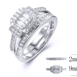 SJ36975, Ladies' Moissanite Ring, S925, Rhodium Plated, White, 4.74g