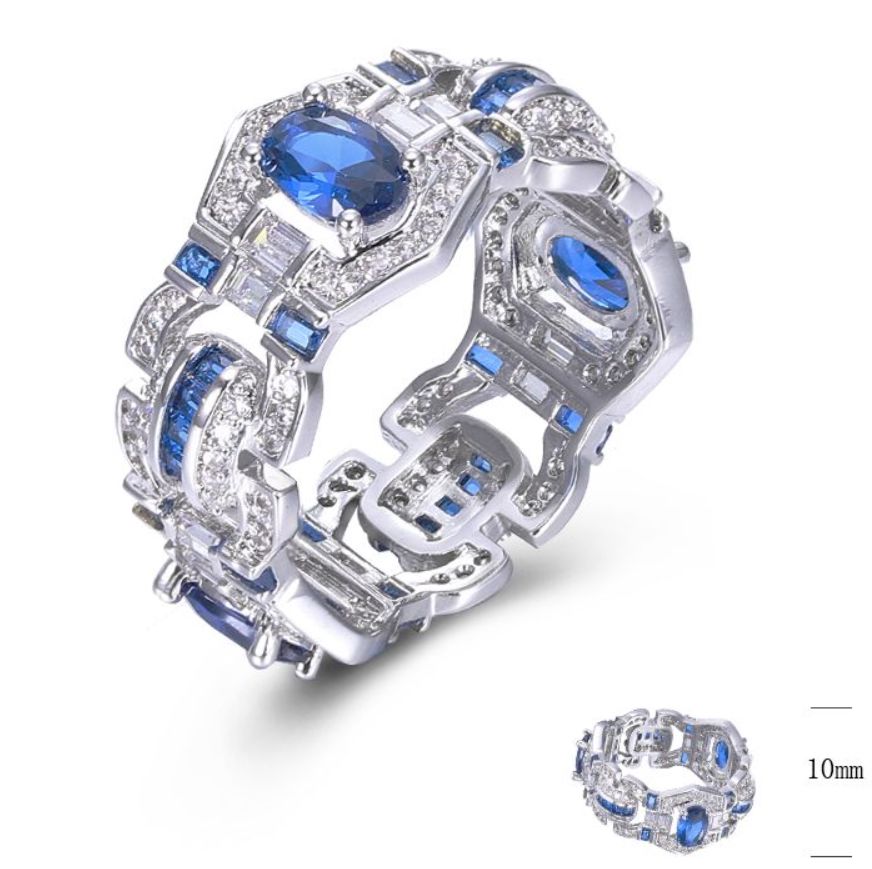 SJ46681, Ladies' Moissanite Ring, S925, Rhodium Plated, White, 5.06g