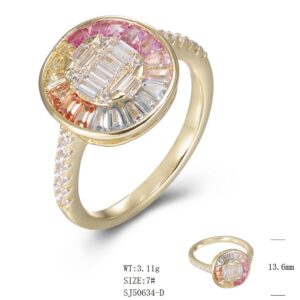 SJ50634, Ladies' Moissanite Ring, S925, Rhodium Plated, White, 3.1g