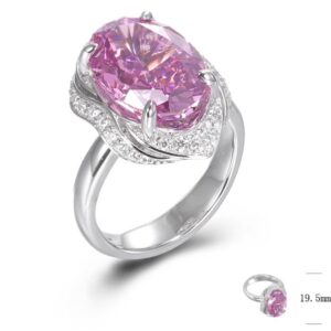 BG01451, Ladies' Moissanite Ring, S925, Rhodium Plated, White, 5.24g
