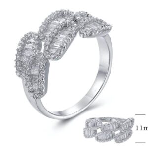 SJ26721, Ladies' Moissanite Ring, S925, Rhodium Plated, White, 4.8g