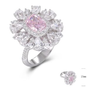 SJ48277, Ladies' Moissanite Ring, S925, Rhodium Plated, White, 11.52g