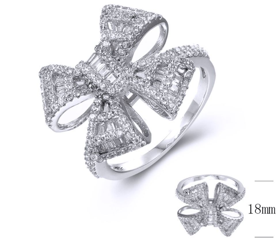 SJ37370, Ladies' Moissanite Ring, S925, Rhodium Plated, White, 5.19g