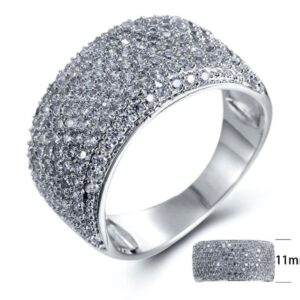 SJ24916, Ladies' Moissanite Ring, S925, Rhodium Plated, White, 5.23g