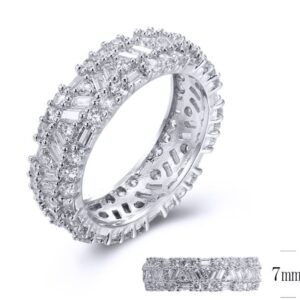 SJ34253, Ladies' Moissanite Ring, S925, Rhodium Plated, White, 4.21g