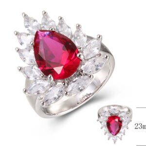 SJ38976, Ladies' Moissanite Ring, S925, Rhodium Plated, White, 6.5g