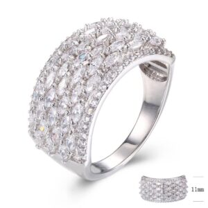 SJ27000, Ladies' Moissanite Ring, S925, Rhodium Plated, White, 5.52g