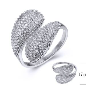 SJ38216, Ladies' Moissanite Ring, S925, Rhodium Plated, White, 4.37g