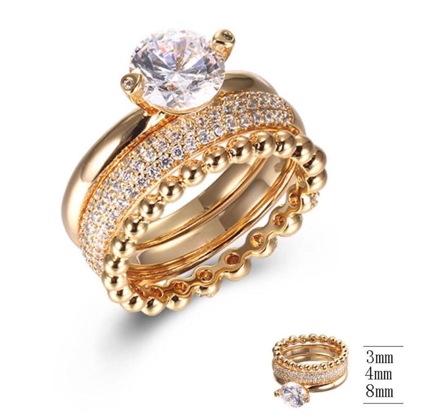 SJ42101, Ladies' Moissanite Ring, S925, Rhodium Plated, White, 8.56g