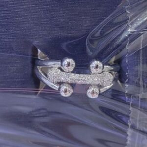 SJ56517, Ladies' Moissanite Ring, S925, Rhodium Plated, White, 4.34g