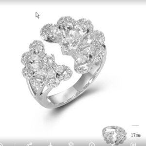 SJ44887, Ladies' Moissanite Ring, S925, Rhodium Plated, White, 5g