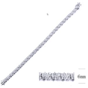 SB12559, Ladies' Moissanite Ring, S925, Rhodium Plated, White, 13.3g