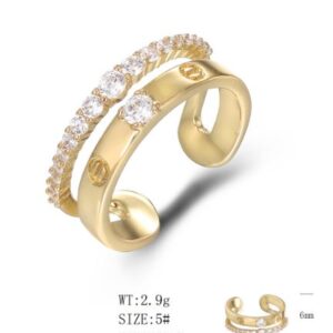 SJ51742, Ladies' Moissanite Ring, S925, Rhodium Plated, White, 3.15g