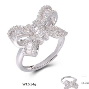 SJ48807, Ladies' Moissanite Ring, S925, Rhodium Plated, White, 5.5g