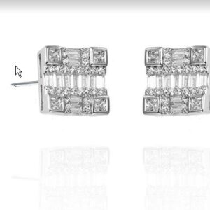 SE37874, Ladies' Moissanite Ring, S925, Rhodium Plated, White, 3.29g