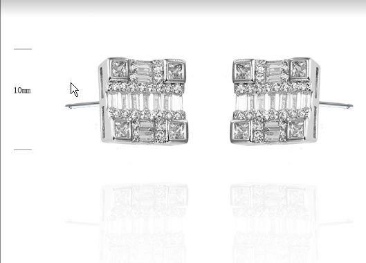 SE37874, Ladies' Moissanite Ring, S925, Rhodium Plated, White, 3.29g