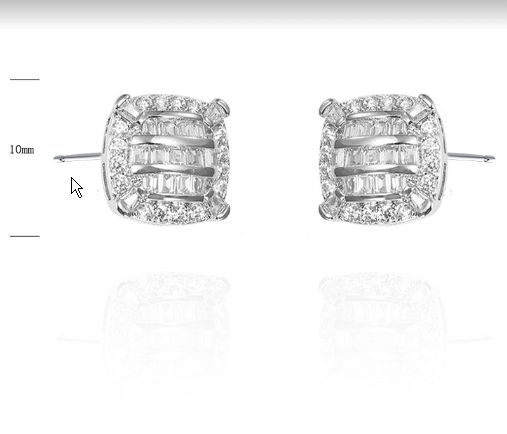 SE37883, Ladies' Moissanite Ring, S925, Rhodium Plated, White, 3.44g