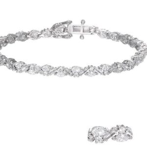 SB16562, Ladies' Moissanite Ring, S925, Rhodium Plated, White, 9.5g