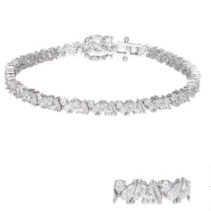 SB16571, Ladies' Moissanite Ring, S925, Rhodium Plated, White, 10.64g