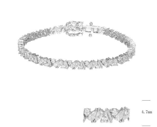 SB16571, Ladies' Moissanite Ring, S925, Rhodium Plated, White, 10.64g