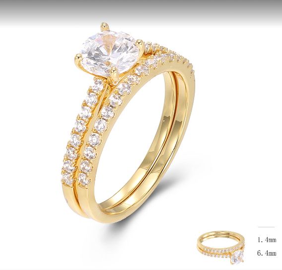 GR01488, Ladies' Moissanite Ring, S925, Rhodium Plated, White, 3.11g
