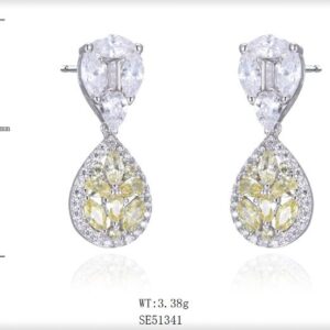 SE51341, Ladies' Moissanite Ring, S925, Rhodium Plated, White, 3.51g