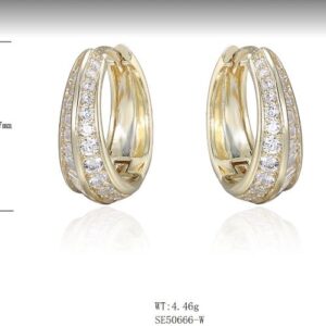 SE50666, Ladies' Moissanite Ring, S925, Rhodium Plated, White, 4.29g