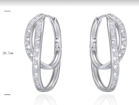 SE81193, Ladies' Moissanite Ring, S925, Rhodium Plated, White, 4.53g