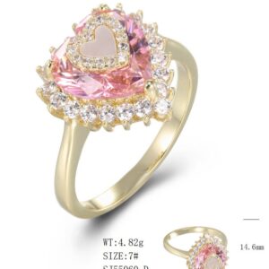 SJ55060, Ladies' Moissanite Ring, S925, Rhodium Plated, White, 4.68g